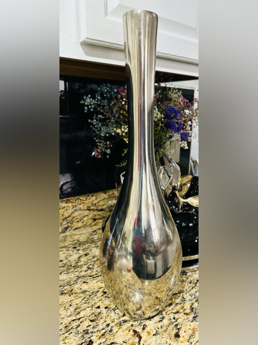 Metallic Silver Decorative Vase - Home Accents